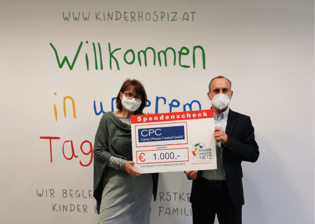 Carter Process Control GmbH unterstützt das Kinderhospiz Netz